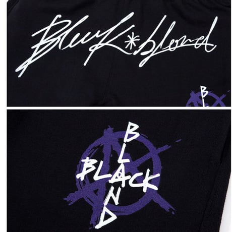 BLACK BLOND/LOGO SWEAT PANTS