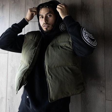 EPTM/PAISLEY PUFFER VEST（REVERSIBLE）”OLIVE"