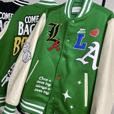 LIFTED UNCHORS/State Chenille Varsity Jacket GREEN