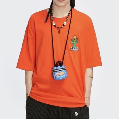 WOSS.official/Oversized emboidery Tshirts Orange
