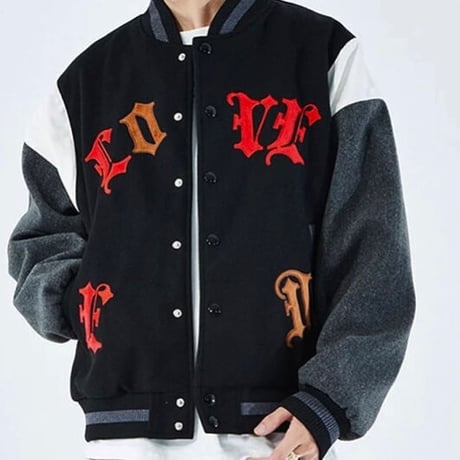 WOSS.official/ Heart Varsity Jacket