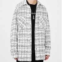 Mismatch NYC/Oversized Tweed shirts  jacket WHITE