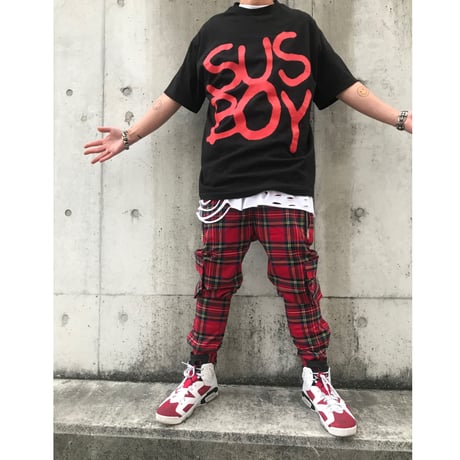 SUS BOY/LOGO Anarchy Tshirts  BLACK