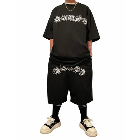 SUBLIMATION/ Embroid Oversize Tee (SET UP) BLACK