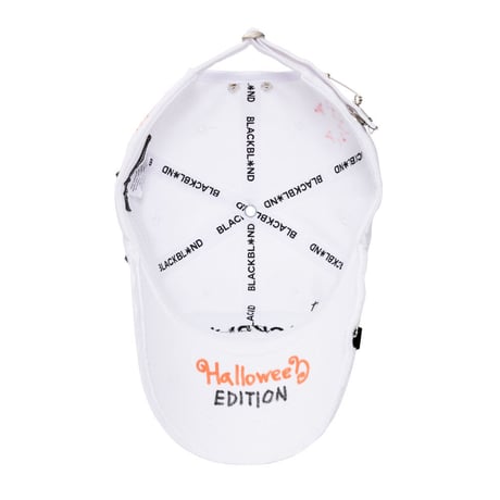 BLACK BLOND/Smile halloween CUSTOM CAP  WHITE