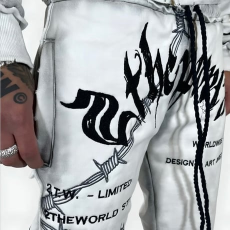 2TW®︎ / Chrome Pants (SET UP)  "OFF WHITE"