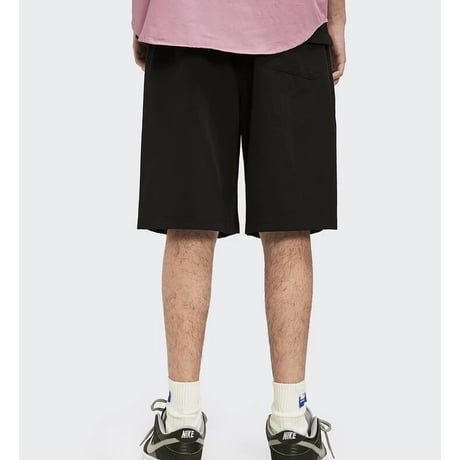 WOSS.official/smile emboidery shorts BLACK
