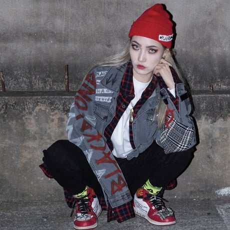 BLACK BLOND/CUSTOM Denim Jacket(GREY)