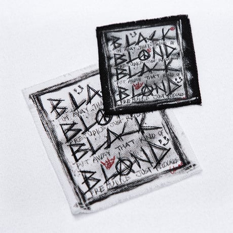 BLACK BLOND/Disorder Patch  Tee " WHITE"