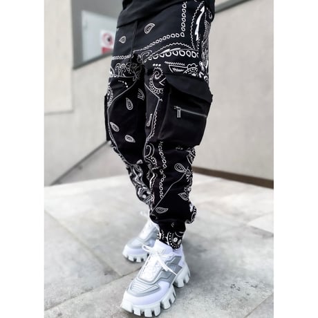 GUAPI/ Paisley cargo pants V2 ”BLACK”
