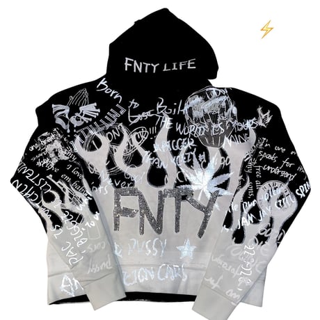 FNTY/Flying FLAME Hoodie "BLACK"