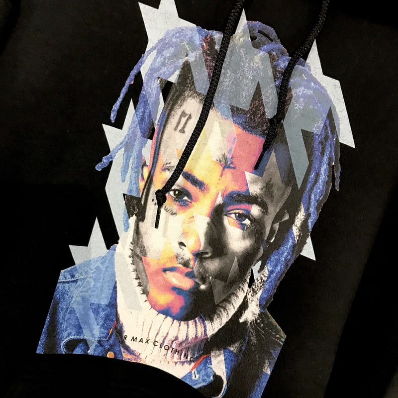 SKOLOCT アート XXXTENTACION R MAX Clothing/Art ”XXX tentacion” Hoodie BLACK
