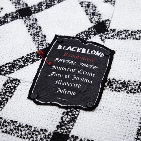 BLACK BLOND/Tweed Long  Jacket WHITE
