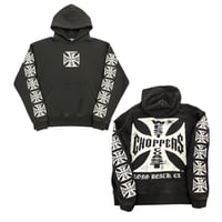 West Coast Choppers/ Logo Hoodie "Vintage BLACK"
