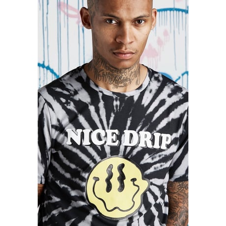 BOOHOO × MIGOS/Tie Die Smile Tee BLACK