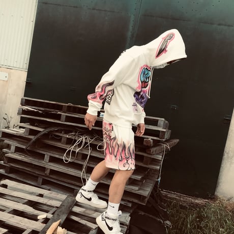 GRMY×Shirts King Phade/Flame Art  Shorts