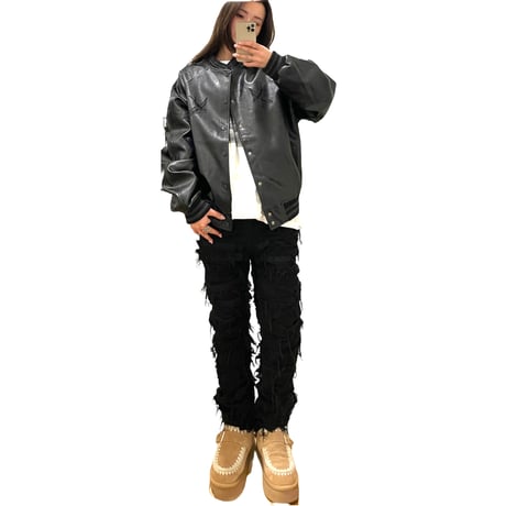 Mismatch NYC/ Fringe Black Denim