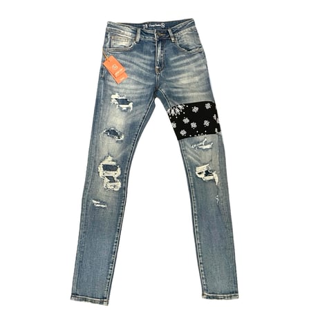 Crysp Denim/Blue Paisley denim