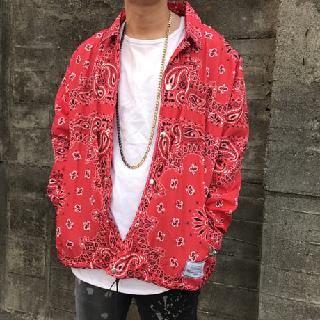 BOOHOO × Migos /BANDANA Coach Jacket RED