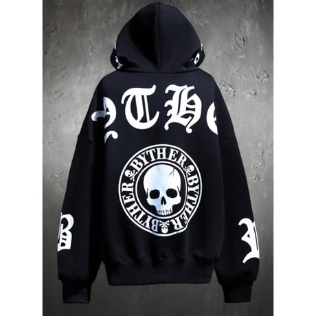 By The R/ Logo bonding  Zip Hoodie (SET UP)