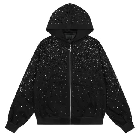 Mismatch NYC/Rhinestone ZIP Hoodie
