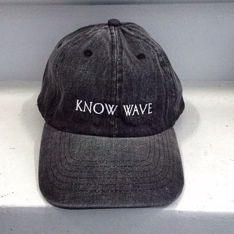 Know Wave/Logo cap BLACK denim | BINGOSTAR ・