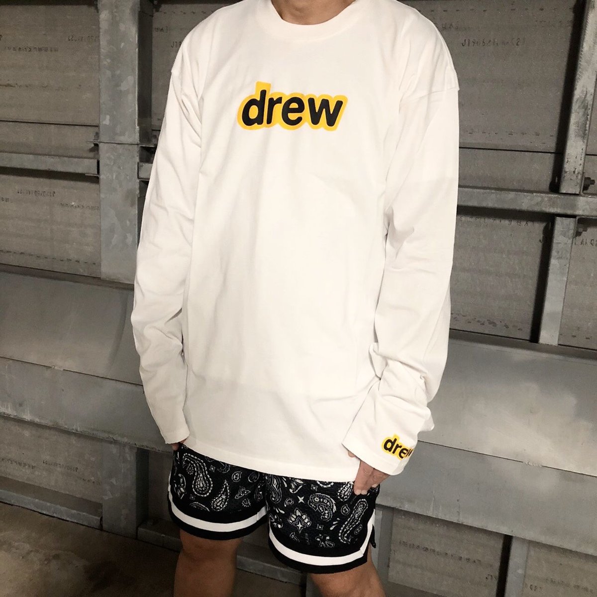 Drew House/Mascot LongSleeve WHITE | BINGOSTAR
