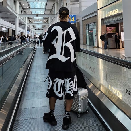 By The R/Big Lettering Mesh Shorts (Set UP)  BLACK