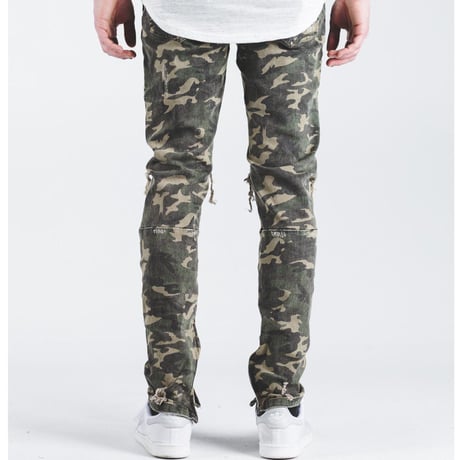 Crysp Denim/Camo Damege denim