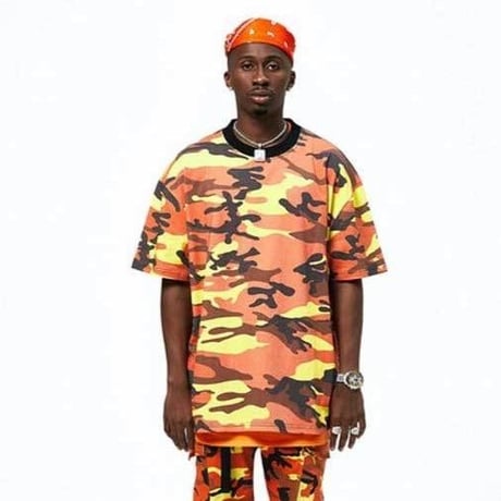 FNTY/Oversized Camo Tee オレンジ