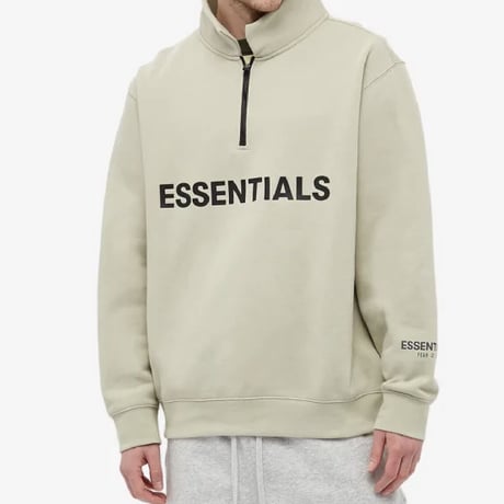 ESSENTIALS  fear of god /HALF ZIP pullover "SAGE"