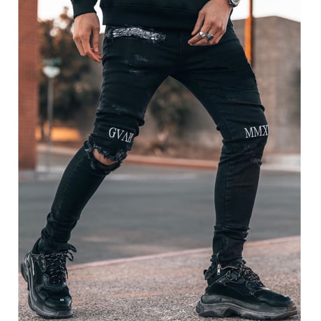 GUAPI/BLACK Paisley  Denim