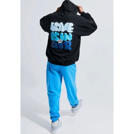BOOHOO /Oversized LOVE Hoodie  BLACK