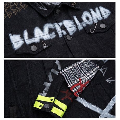 BLACK BLOND/CUSTOM Denim Jacket(BLACK)