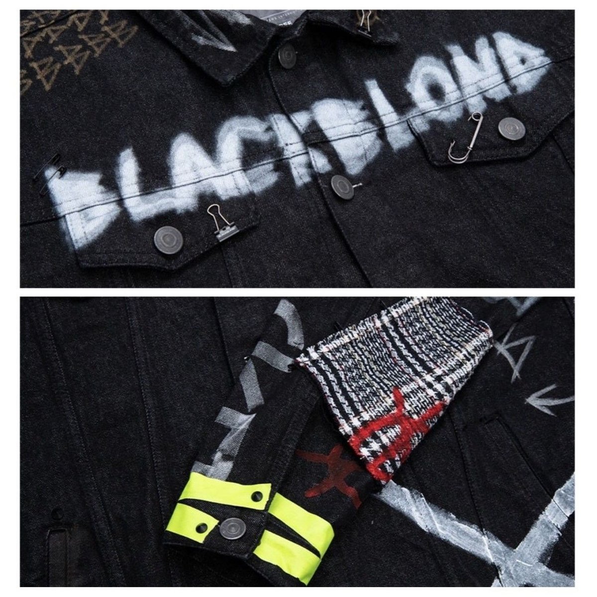 BLACK BLOND/CUSTOM Denim Jacket(BLACK) | BINGOS