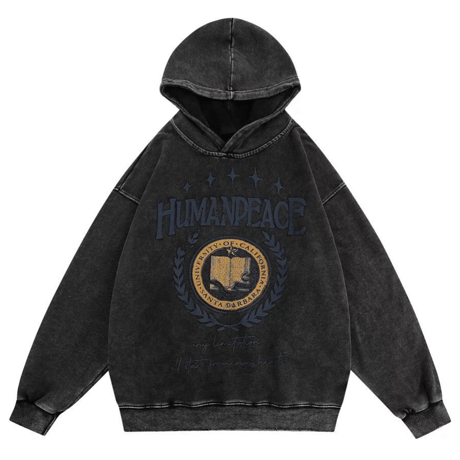 Mismatch NYC/ Washed Black college hoodie