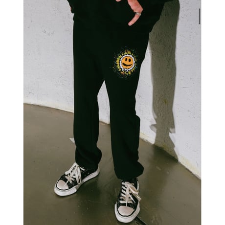 MISTER CHILD/Smile painting  sweat pants  "BLACK"