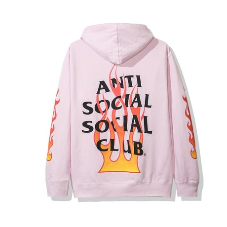 Anti Social Social Club/FLAME Logo フーディー　PINK