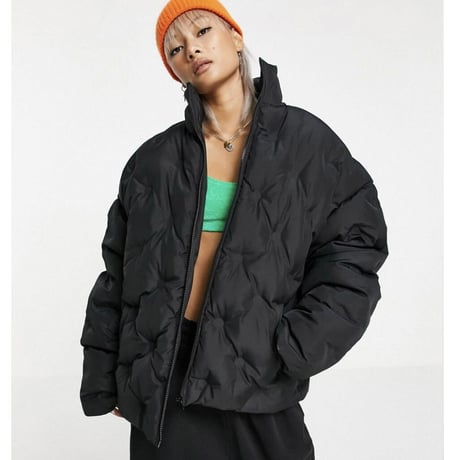 COLLUSION Studios /Quilting Puffer Jacket BLACK