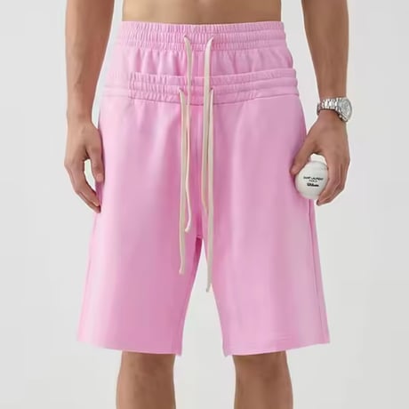 Mismatch NYC/Wwaist Washed Shorts  "Vintage Pink"
