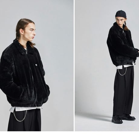 SAINT PAIN/FUR JACAKET  BLACK