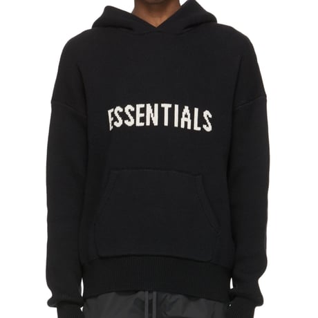 ESSENTIALS  fear of god /Knit Hoodie "BLACK"
