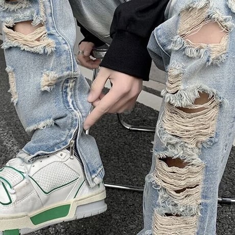 Mismatch NYC/Damage Zip up Denim