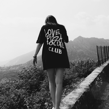 No Perfect Italy/Love Pizza Club  Big Tee Black