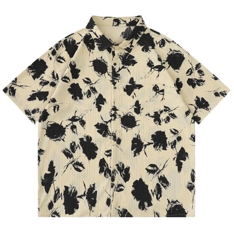 Mismatch NYC/Flower Summer Shirts  (White&Black)