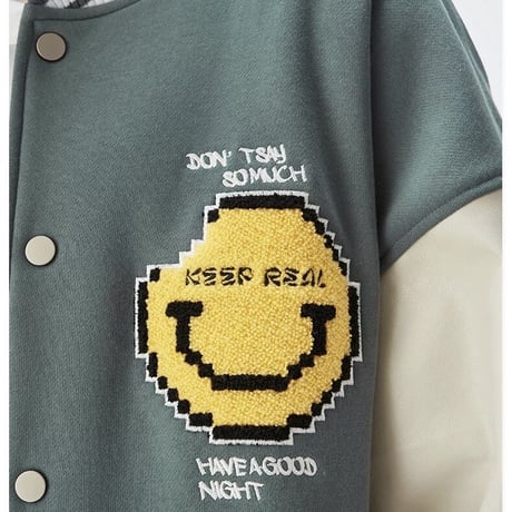 WOSS.official/ SMILE  Varsity  Jacket