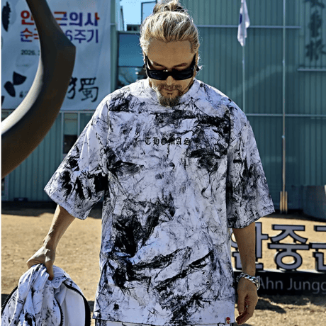 By The R/ Hand Paint Tshirts  WHITE