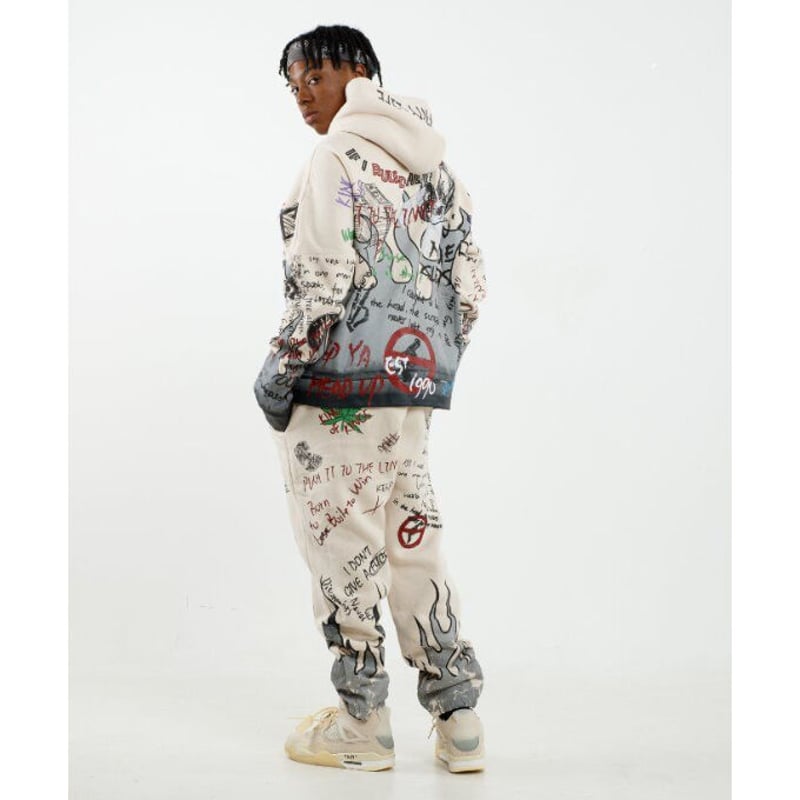 FNTY/Flying FLAME Hoodie CREAM | BINGOSTAR ・ ビン