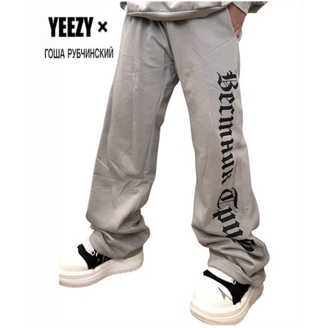 YEEZY × Gosha Rubchinskiy  / Logo Wide Pants (SET UP) "GRAY"