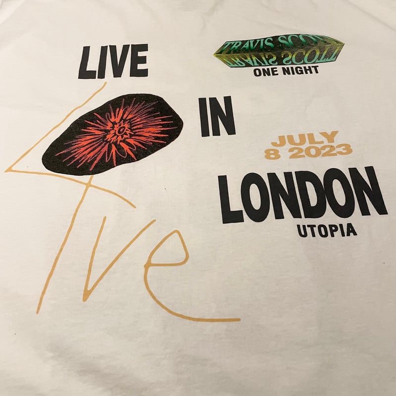 Travis Scott /UTOPIA tour London Tshirts WHITE